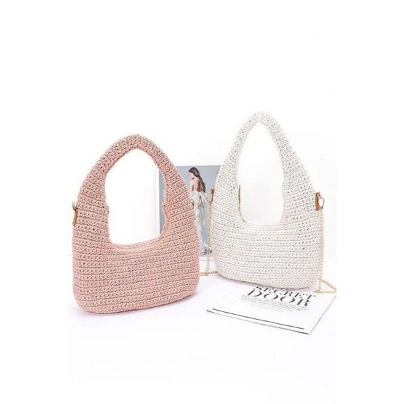 Cotton Woven Summer Hobo Bag - Picture 1 of 8